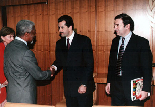 Kofi Annan with Gebran Tueni